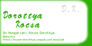 dorottya kocsa business card